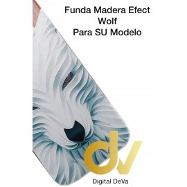 J6 Plus Samsung Funda Wood Efect Lobo