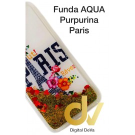 iPhone 11 Funda Agua Purpurina Paris