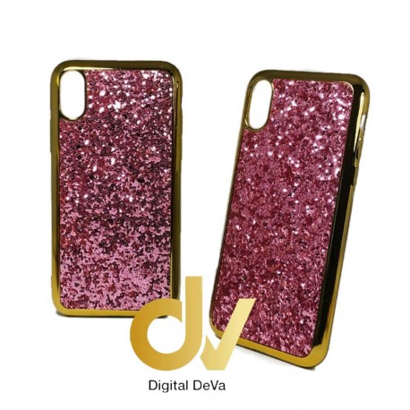 iPhone X / XS Funda Glitter Brilli Brilli Rosa