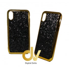 iPhone X / XS Funda Glitter Brilli Brilli Negro