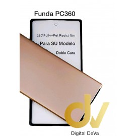 iPhone 11 Pro Funda PC 360 Doble Cara Dorado
