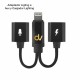 Adaptador Lightning a Aux y Cargador Lightning Negro