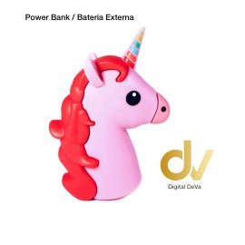 Power Bank hasta 8800mAh Emojis Unicornio Rosa