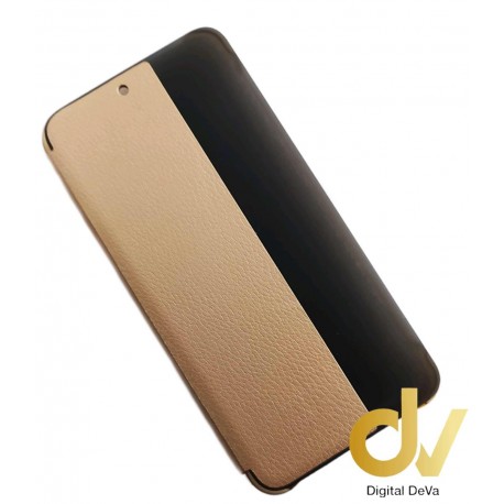 P20 Lite Huawei Funda Libro Flip Smart View Dorado