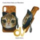 iPhone X / XS Funda Velvet Seda con Monedero Gato