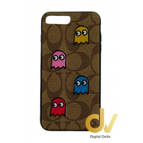 iPhone 7 Plus / 8 Plus Funda Tejido A Mano Fantasmas Marrón