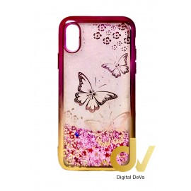 iPhone X / XS Funda Brilli Purpurina Mariposas