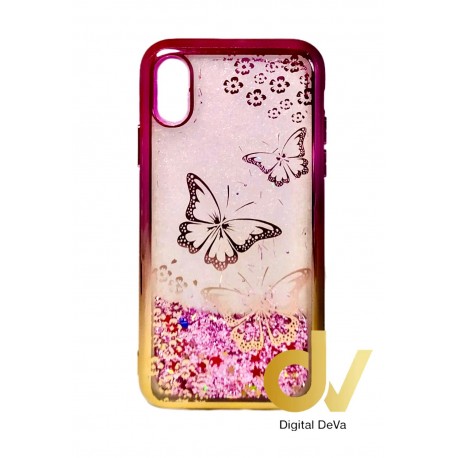 iPhone X / XS Funda Brilli Purpurina Mariposas