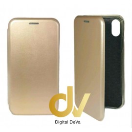 iPhone X / XS Funda Libro Elegance Full Cover Dorado