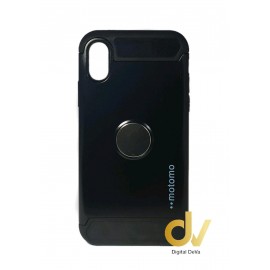 iPhone X / XS Funda Iman Y Soporte Negro