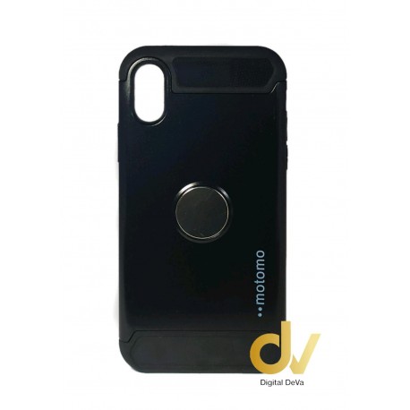 iPhone X / XS Funda Iman Y Soporte Negro