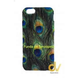 iPhone 7 Plus / 8 Plus Funda Terciopelo Pavo Real