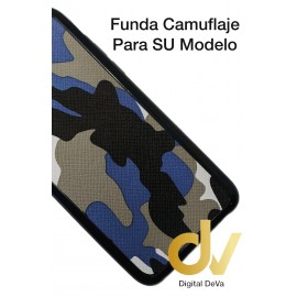 S7 Edge Samsung Funda Camuflaje Tejido Azul