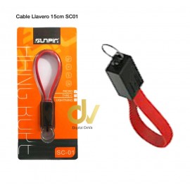 Cable Llavero 15cm SC01 para Micro Rojo Sunpin