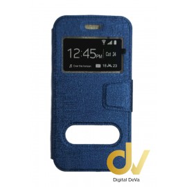 iPhone 7 Plus / 8 Plus Funda Libro 2 Ventanas Azul