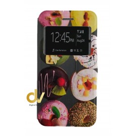 iPhone 7 Plus / 8 Plus Funda Libro Dibujo Donuts