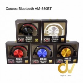 Cascos Bluetooth AM-550BT Rojo