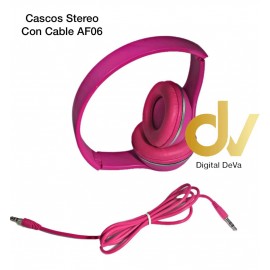 Cascos Stereo Con Cable AF06 Rosa