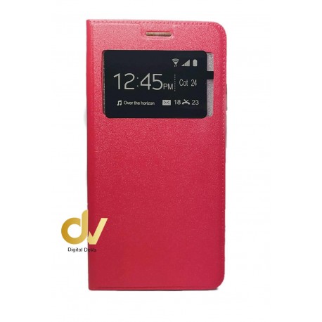 Mi 10 Lite 5G Xiaomi Funda Libro 1 Ventana con Cierre Imantada Rojo