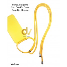 iPhone XR Funda Colgante Con Cordón De Color Amarillo