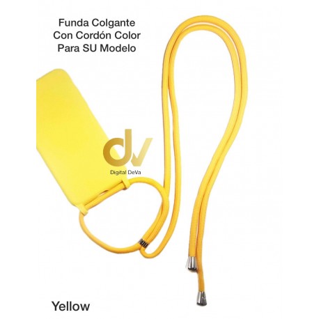 iPhone XR Funda Colgante Con Cordón De Color Amarillo