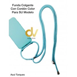 iPhone XR Funda Colgante Con Cordón Azul Turques