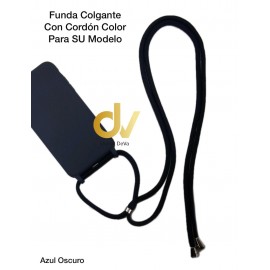 iPhone XS MAX Funda Colgante Con Cordón De Color Azul Oscuro
