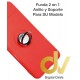 S20 Ultra Samsung Funda 2 EN 1 Anillo y Soporte ROJO