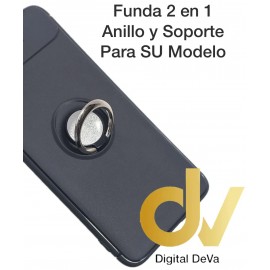 S20 Ultra Samsung Funda 2 EN 1 Anillo y Soporte Negro