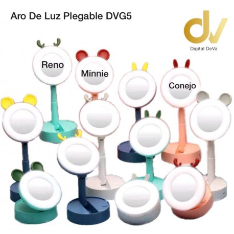 Aro De Luz Plegable DVG5 Conejo Rosa