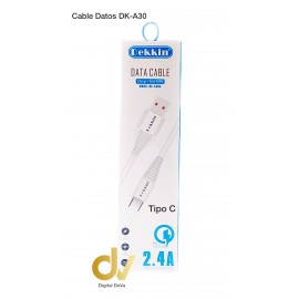 Cable Datos Tipo C DK-A30A Blanco Dekkin