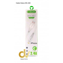 Cable Datos Lightning DK-A30A Blanco Dekkin