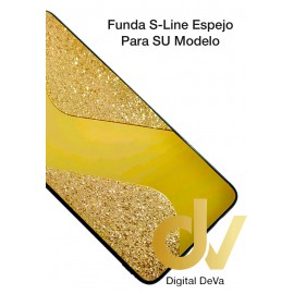 A31 Samsung Funda Brilli Espejo S-Line Dorado