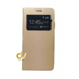 S21 5G Samsung Funda Libro 1 Ventana Imantado Dorado