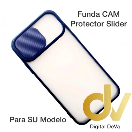 iPhone 12 6.1 Funda CAM Protector Slider Azul