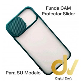 iPhone 12 6.1 Funda CAM Protector Slider Verde Militar