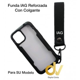 iPhone 12 6.1 Funda IAG Reforzada Con Colgante Negro
