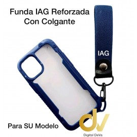 iPhone 12 6.1 Funda IAG Reforzada Con Colgante Azul