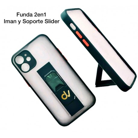 iPhone 12 Pro Funda 2en1 Iman y Soporte Slider Verde