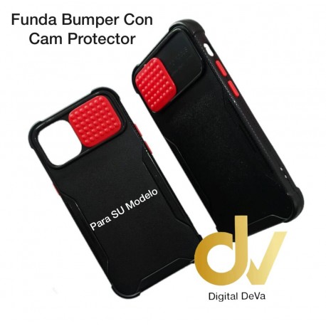 iPhone 12 6.1 Funda Bumper Con Cam Protector Negro