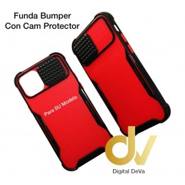 iPhone 12 Pro Max Funda Bumper Con Cam Protector Rojo