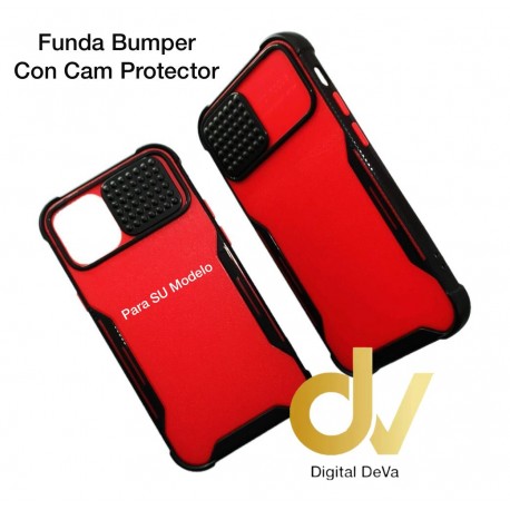 iPhone 12 Pro Max Funda Bumper Con Cam Protector Rojo