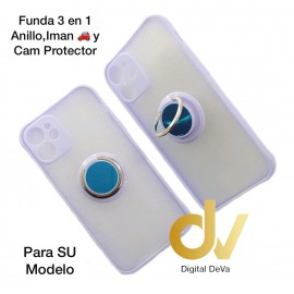 iPhone 12 Pro Funda 3en1 Anillo, Iman y Cam Protector Lila