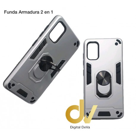 A15 Oppo Funda Armadura 2 En 1 Plata