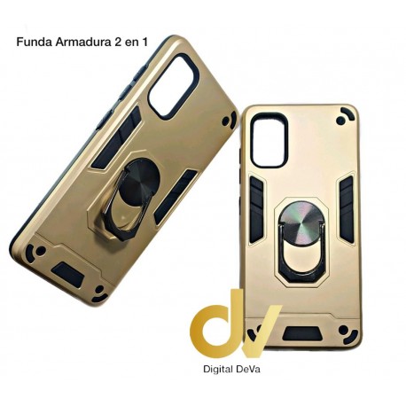 A73 / F17 Oppo Funda Armadura 2 En 1 Dorado
