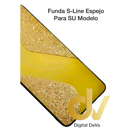 iPhone 12 Mini 5.4 Funda Brilli Espejo S-Line Dorado