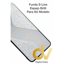 iPhone 12 Mini 5.4 Funda Brilli Espejo S-Line Plata