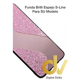 iPhone 12 6.1 Funda Brilli Espejo S-Line Rosa