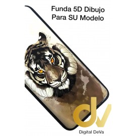 A73 / F17 Oppo Funda Dibujo 5D Tigre