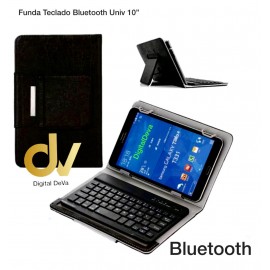 Universal 10" Funda Teclado Bluetooth Negro